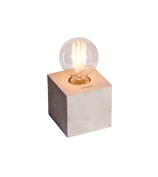 Tafellamp Sweden vierkant 10 x 10 cm cement