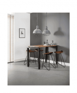 Industriële Barkruk - Barkrukken Set Van 2 Stuks - Zithoogte 72 Cm Hout Metaal Wit 30 X 32 Cm