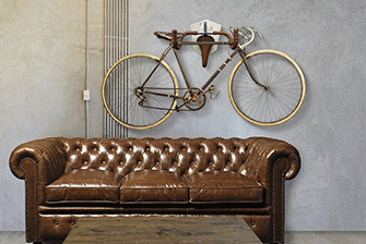 fiets muurbeugel van hout