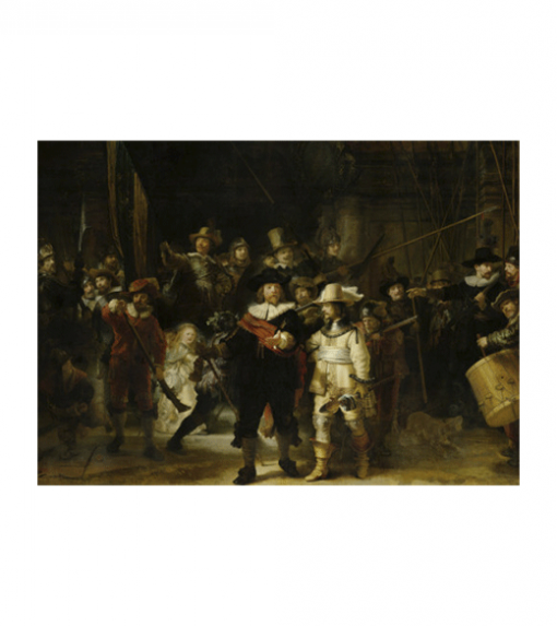 Rembrandt van Rijn - De nachtwacht 1642 wandplaat