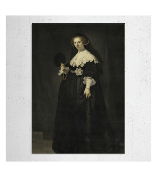 Rembrandt van Rijn - Portret Oopje Coppit wandplaat