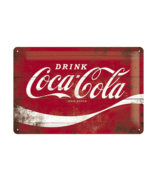 Coca Cola 1960 - metalen bord