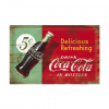 Coca Cola Delicious refreshing - metalen bord