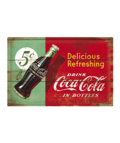 Coca Cola Delicious refreshing - metalen bord