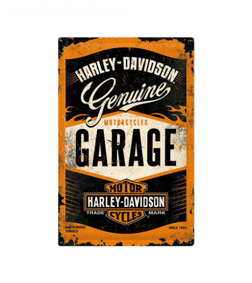 Mancave bord - Harley Davidson garage