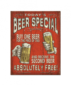 Mancave bord - Today's beer special