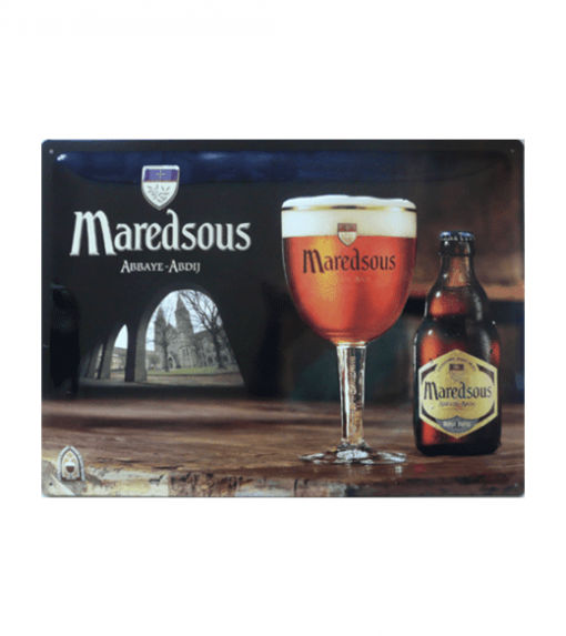 Maredsous bier - metalen bord