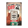 Route 66 gas - metalen bord