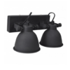Wandlamp industrieel 28 x 14cm zwart