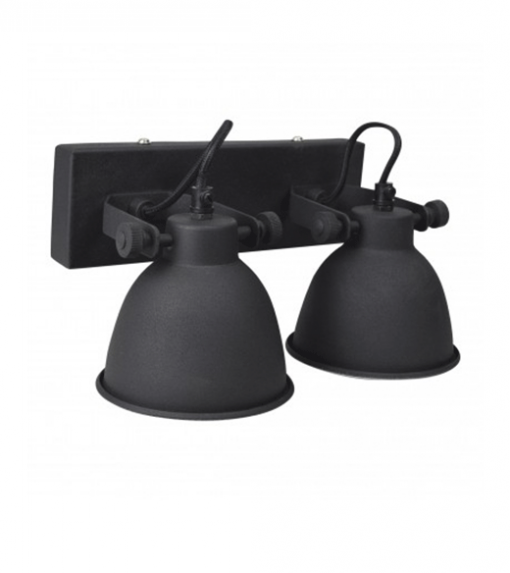Wandlamp industrieel 28 x 14cm zwart