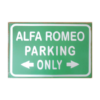 metalen parkeerbord Alfa Romeo