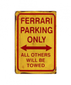 metalen parkeerbord Ferrari
