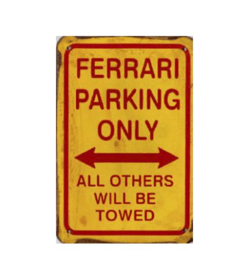 metalen parkeerbord Ferrari