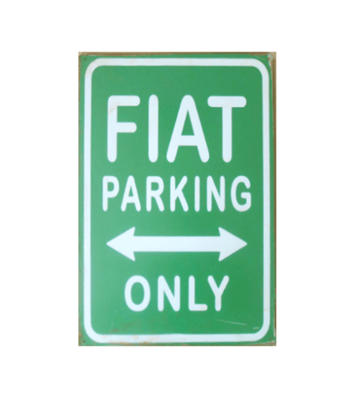 metalen parkeerbord Fiat