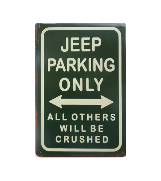 metalen parkeerbord Jeep