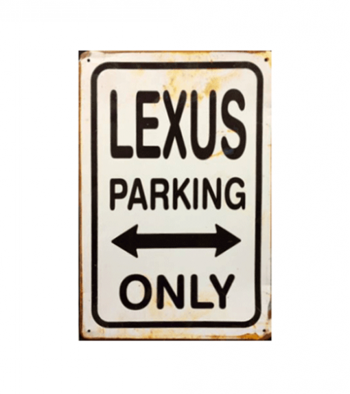 metalen parkeerbord Lexus