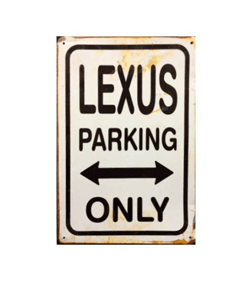 metalen parkeerbord Lexus
