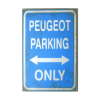 metalen parkeerbord Peugeot