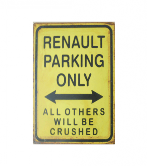 metalen parkeerbord Renault