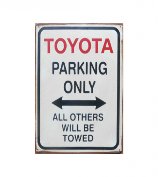 metalen parkeerbord Toyota