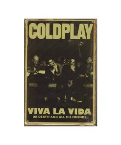 Coldplay - metalen bord