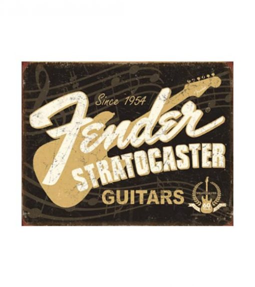 Fender stratocaster gitaar - metalen bord