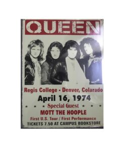 Queen 1974 - metalen bord