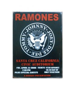 Ramones Santa Cruz California - metalen bord