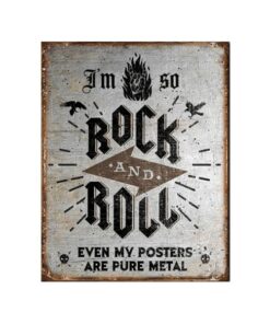 Rock n Roll I'm 50 - metalen bord