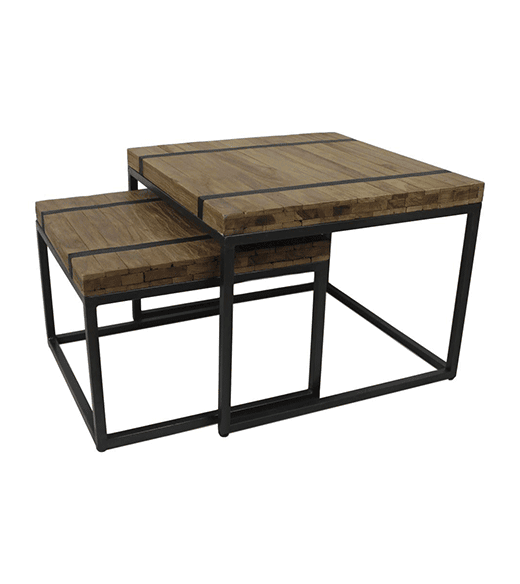 salontafel teak industrieel - hsm collection |