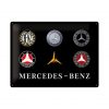 Mercedes benz logo evolutie - metalen bord