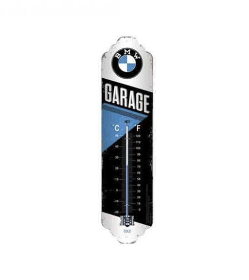 Thermometer binnen BMW Garage logo