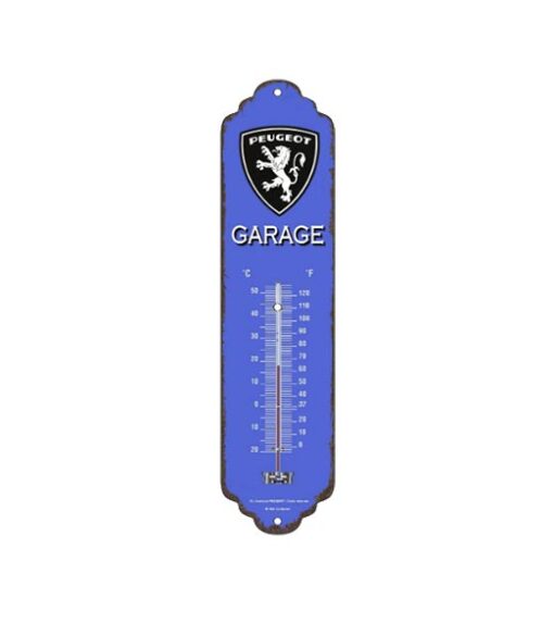 Thermometer binnen Peugeot - metalen bord