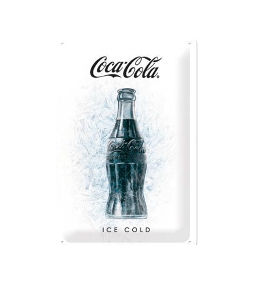 Coca Cola ice cold - metalen bord