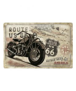 Route 66 USA map - metalen bord