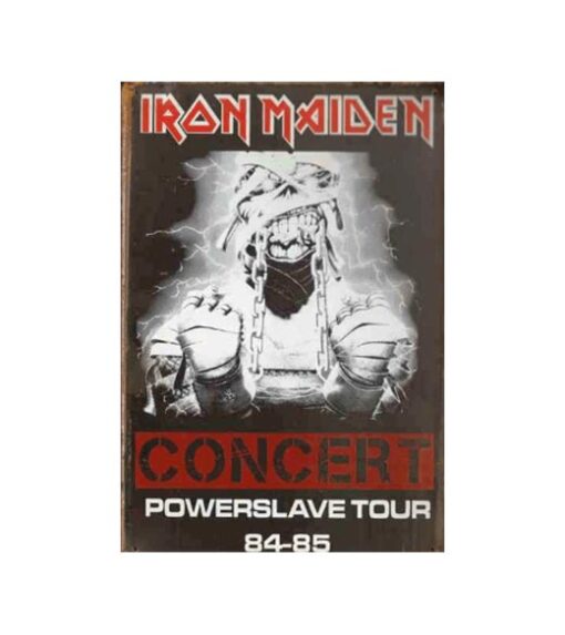 Iron maiden concert - metalen bord