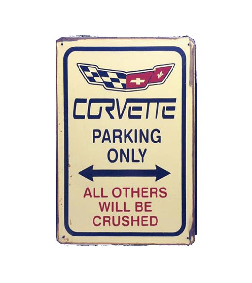 metalen parkeerbord Corvette 2.0