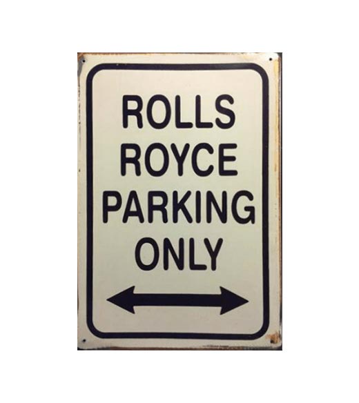 metalen parkeerbord Rolls Royce