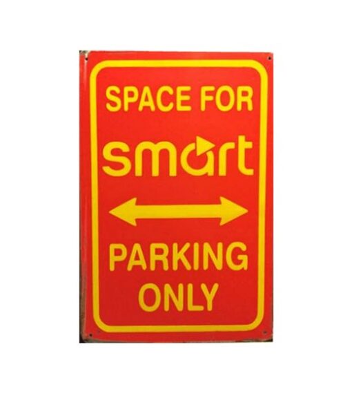 metalen parkeerbord Smart