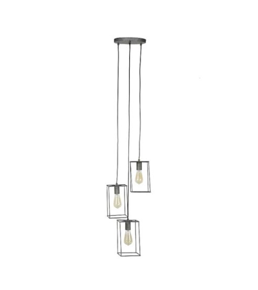 3-lichts hanglamp metaal Vera