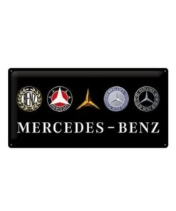 Mercedes benz 50 x 25cm - metalen bord