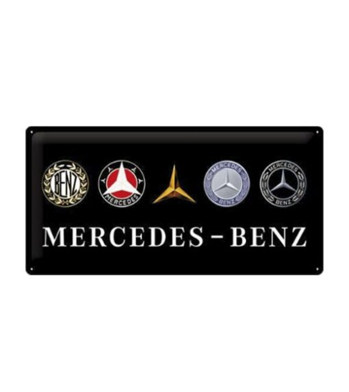 Mercedes benz 50 x 25cm - metalen bord