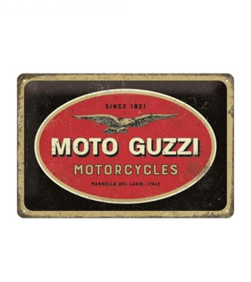 Moto Guzzi motorcycles since 1921 - metalen bord