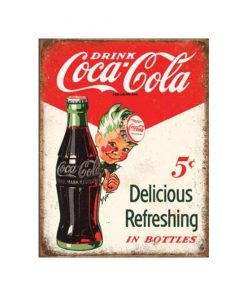Boy Delicious Refreshing Coca Cola - metalen bord