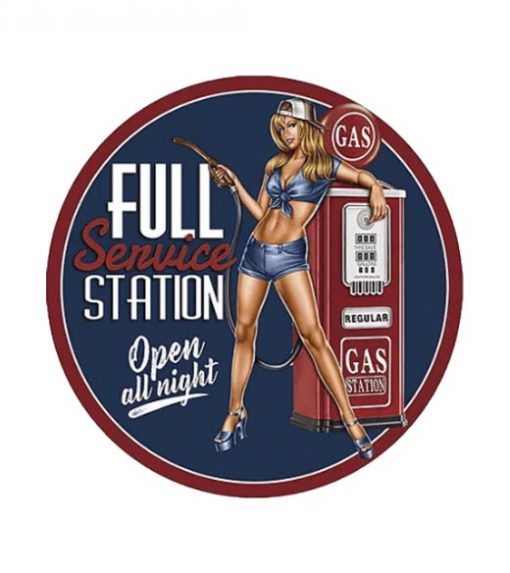 Gas station full service - metalen bord