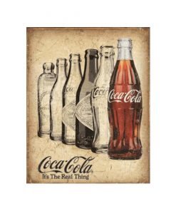 It's the real thing Coca Cola - metalen bord