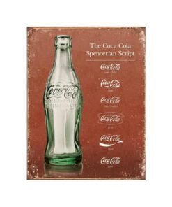The spencerian script Coca Cola - metalen bord