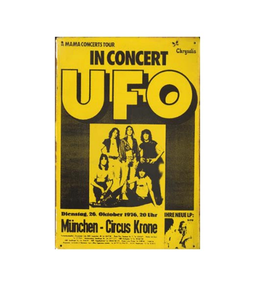 Ufo in Concert - metalen bord