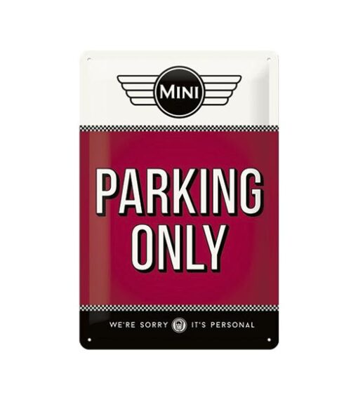 metalen parkeerbord Mini Cooper
