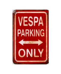 metalen parkeerbord Vespa